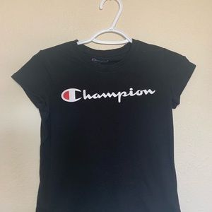 youth black champion tee!!